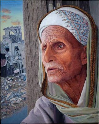 الرجل العجوز رسم ردفان المحمدي