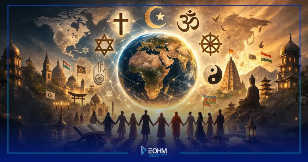 المسيحيون، والمسلمون، والهندوس، والبوذيون، واليهود، وأتباع جميع الأديان الأخرى، واللا دينيون